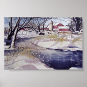 Stil beek tijdens de winter — poster (Voorkant)