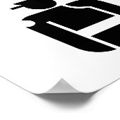 Stil, beveiligingsbewaking op het werk poster (Hoek)