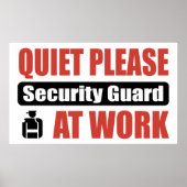 Stil, beveiligingsbewaking op het werk poster (Voorkant)
