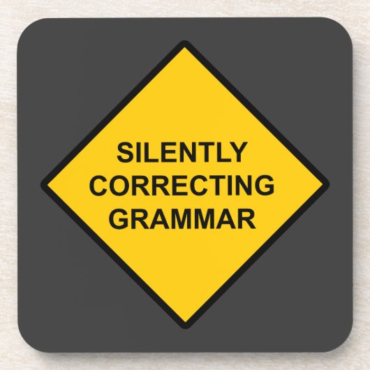 Stil corrigeren Grammar Drankjes Onderzetter (Voorkant)