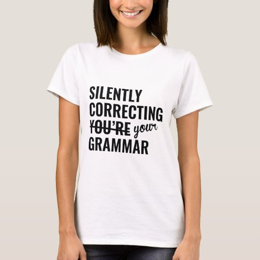 Stil corrigeren Je bent Grammar T-shirt (Voorkant)