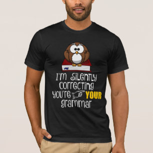 Stil corrigeren van je Grammar Sarcastic Owl T-shirt