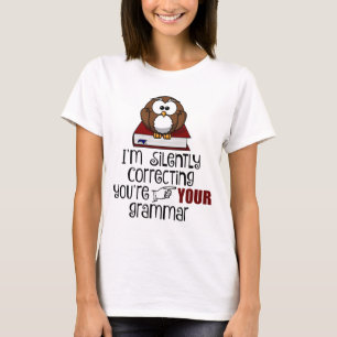 Stil corrigeren van je Grammar Sarcastic Owl T-shirt
