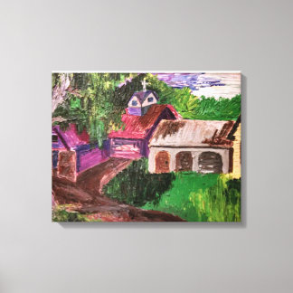 Stil dag op een Boerderij in Vermont Canvas Afdruk