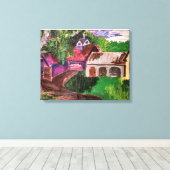 Stil dag op een Boerderij in Vermont Canvas Afdruk (Insitu (Houten vloer))