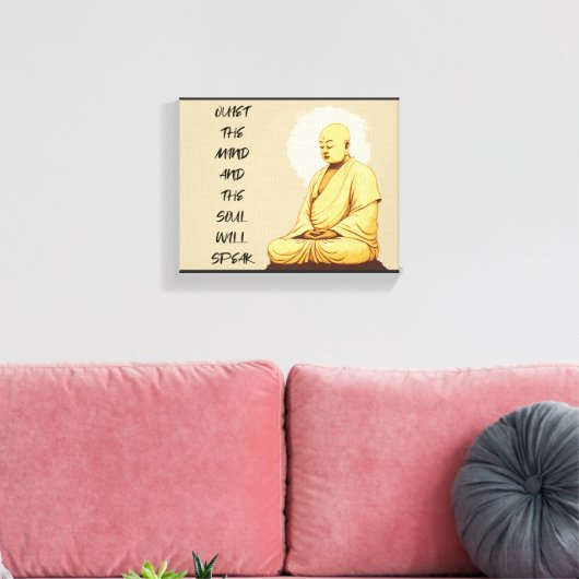 Stil de geest en de soep spreekt MONK Canvas Afdruk (Insitu (Woonkamer))