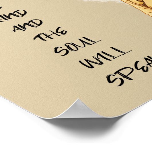 Stil de geest en de soep spreekt MONK Poster (Hoek)