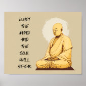 Stil de geest en de soep spreekt MONK Poster (Voorkant)