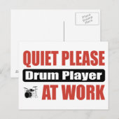 Stil, drumspeler op het werk briefkaart (Voorkant / Achterkant)