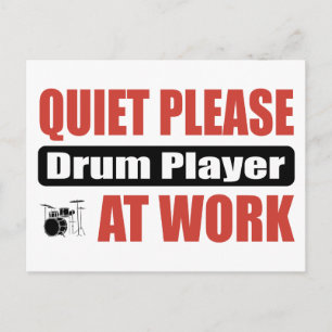 Stil, drumspeler op het werk briefkaart