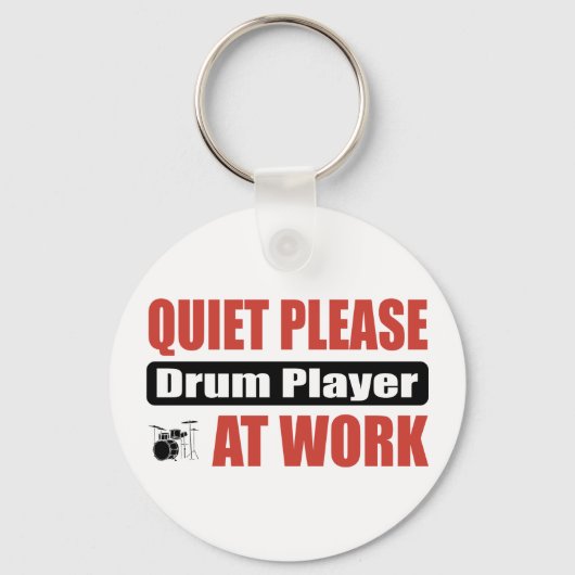 Stil, drumspeler op het werk sleutelhanger (Voorkant)