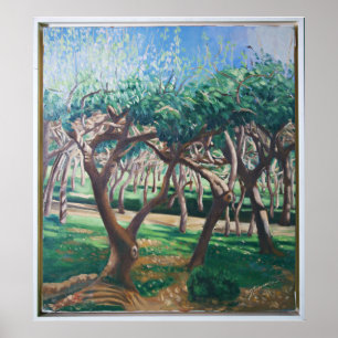 Stil Forest Traditional Oil Painting Poster