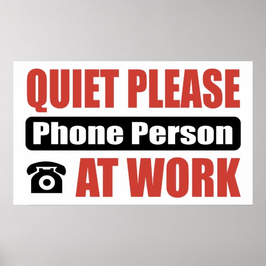 Stil gelieve de Persoon van de Telefoon op het Wer Poster (Voorkant)