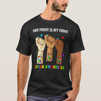 Stil Hand Haar Strijd Is Mijn Strijd Autisme Bewus T-shirt