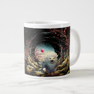 Stil, het is mijn tijd, fantasie witte egel grote koffiekop
