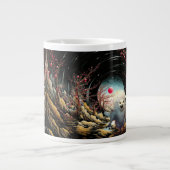 Stil, het is mijn tijd, fantasie witte egel grote koffiekop (Voorkant)