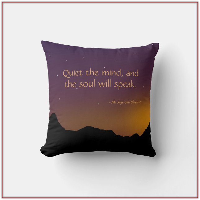 Stil het Mind Inspirerend Citaat op Kussen (Bookmark my store! https://www.zazzle.com/store/capricepetit)