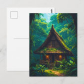 Stil huis in het tropisch bos briefkaart (Voorkant / Achterkant)