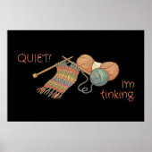 STIL! Ik ben aan het tinken. Poster (Voorkant)