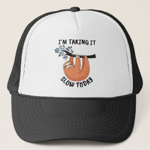 Stil, ik doe het vandaag langzaam. trucker pet