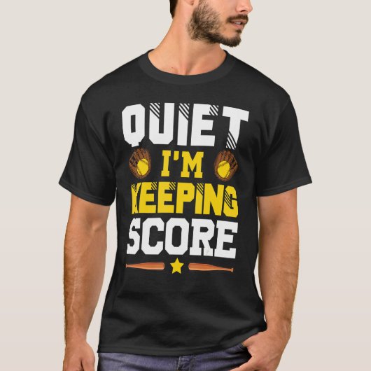 Stil Ik hou score Softball Scorekeeper 1 T-shirt (Voorkant)
