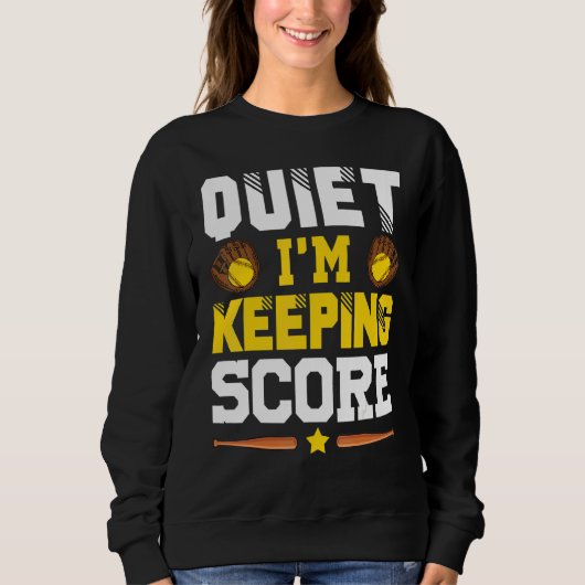 Stil Ik hou score Softball Scorekeeper 1 Trui (Voorkant)