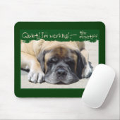 Stil, ik werk Mastiff Mousepad Muismat (Met muis)