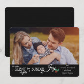 Stil Kerst Feest Foto Geboorte Aankondiging (Voorkant / Achterkant)