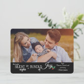 Stil Kerst Feest Foto Geboorte Aankondiging (Staand voorkant)