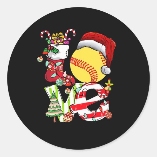 Stil kerstbal kerstkerstkerstkerstkerstkerstman me ronde sticker (Voorkant)