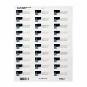 Stil kerstboomfeest rond nacht etiket (Full Sheet)