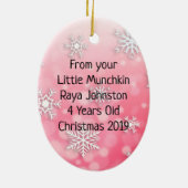 Stil, kerstcadeau voor tante Kerstmis. Keramisch Ornament (Achterkant)