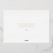 Stil Kerstfeest Echte Folie Geboorteaankondiging Folie Feestdagenkaart (Achterkant)