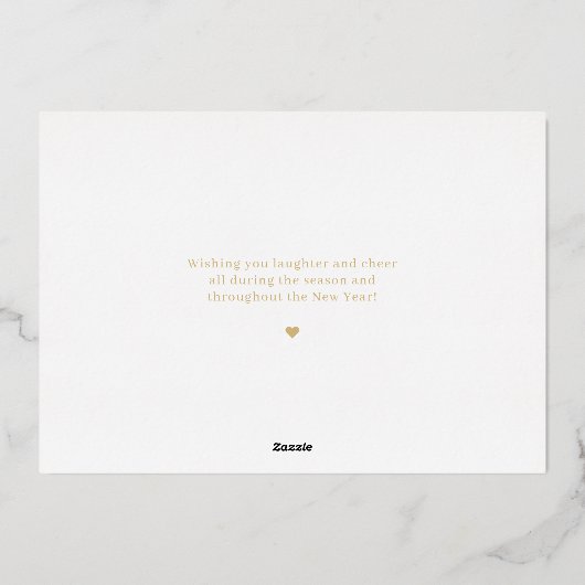 Stil Kerstfeest Echte Folie Geboorteaankondiging Folie Feestdagenkaart (Achterkant)