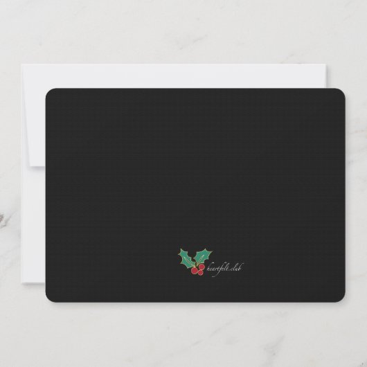 Stil Kerstfeest Foto Geboorte Aankondiging (Achterkant)