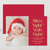 Stil Kerstfeest Nieuwe Baby Grappige Kerstkaart (Voorkant / Achterkant)