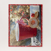 Stil kerstfeestjes cadeautjes legpuzzel (Verticaal)