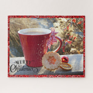 Stil kerstfeestjes cadeautjes legpuzzel