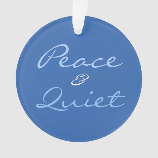 Stil Kerstmis - jouw tekst op de rug van blauw Ornament (voorkant)