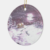 Stil kerstsieraad keramisch ornament (Links)