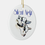 Stil kerstversiering met nachtgeit keramisch ornament (Rechts)