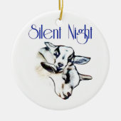Stil kerstversiering met nachtgeit keramisch ornament (Voorkant)
