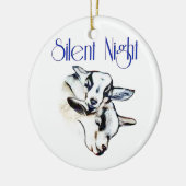 Stil kerstversiering met nachtgeit keramisch ornament (Links)