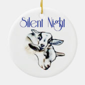 Stil kerstversiering met nachtgeit keramisch ornament (Achterkant)
