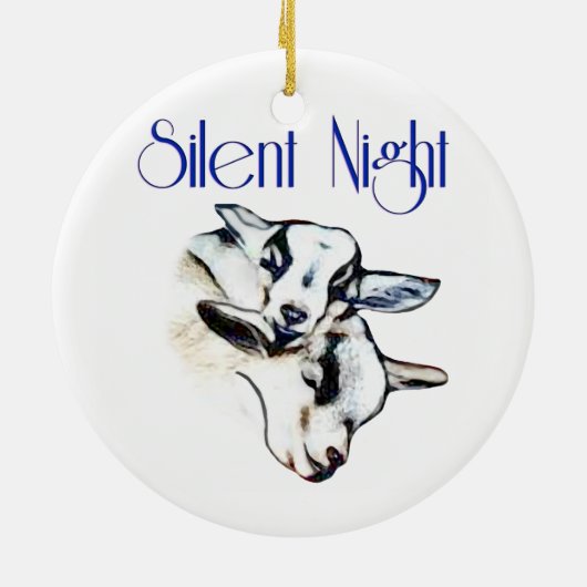 Stil kerstversiering met nachtgeit keramisch ornament (Achterkant)