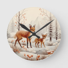 Stil Kerstwoud Ronde Klok