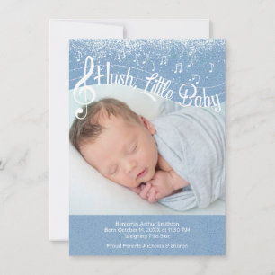 Stil, Kleine Baby Platte Aankondigingskaart Aankondiging