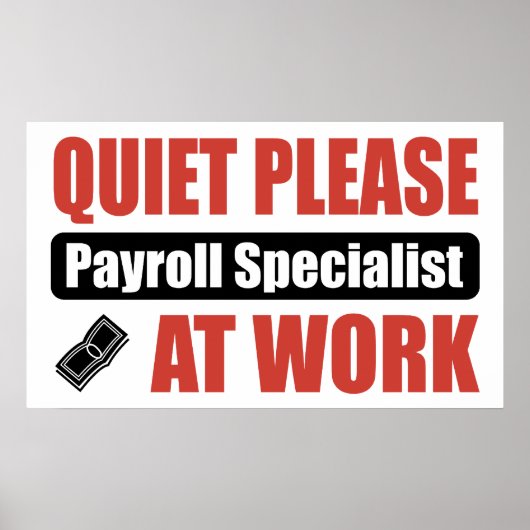 Stil, loonlijstspecialist op het werk poster (Voorkant)