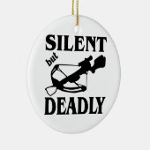 Stil maar dodelijk kruisjager keramisch ornament (Rechts)