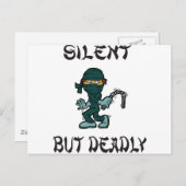 stil maar dodelijk Ninja Fart Briefkaart (Voorkant / Achterkant)